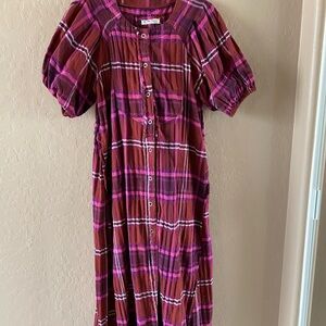We The Free Plaid Button-Down Dress